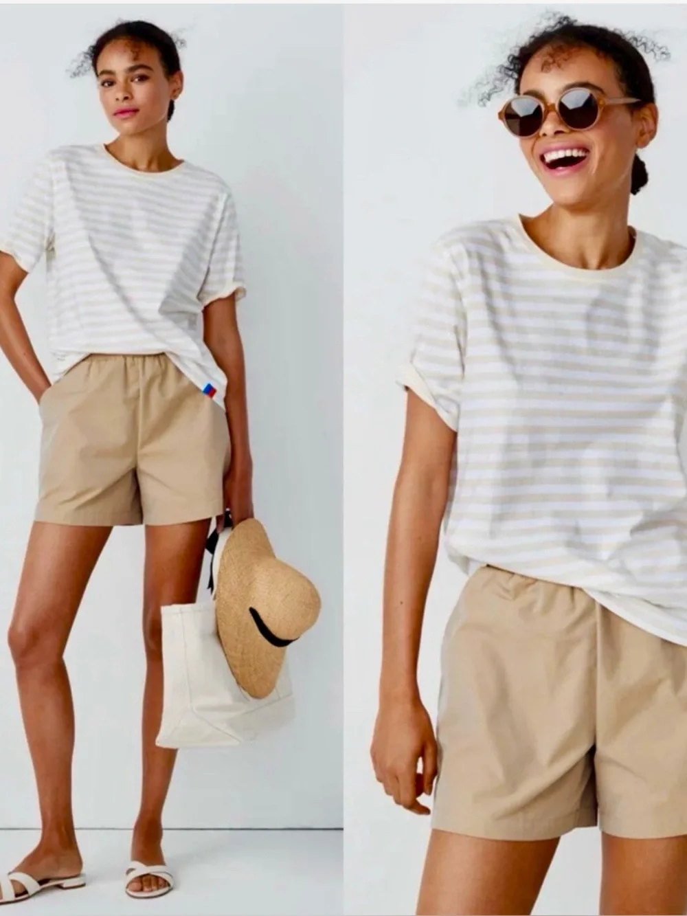 KULE ‘Corbin’ Shorts Beige Khaki Small - Picture 1 of 8
